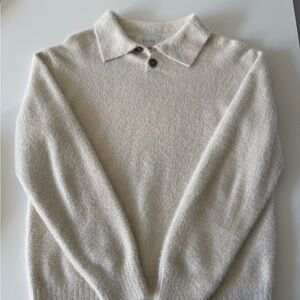 Olive Men's Soft Cream Crewneck Sweater
